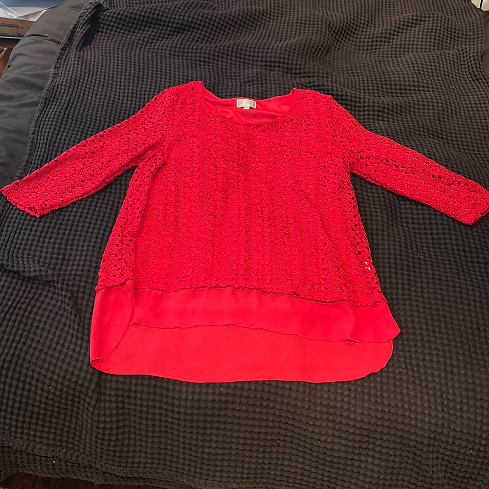 Lacey Red Shirt - L